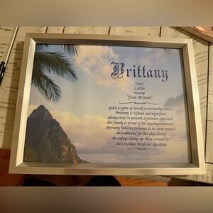 Framed 'Brittany' Beach Print in Silver Frame